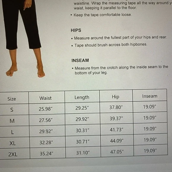 Sarin Mathew’s women’s capri yoga pants XL black - Picture 3 of 4